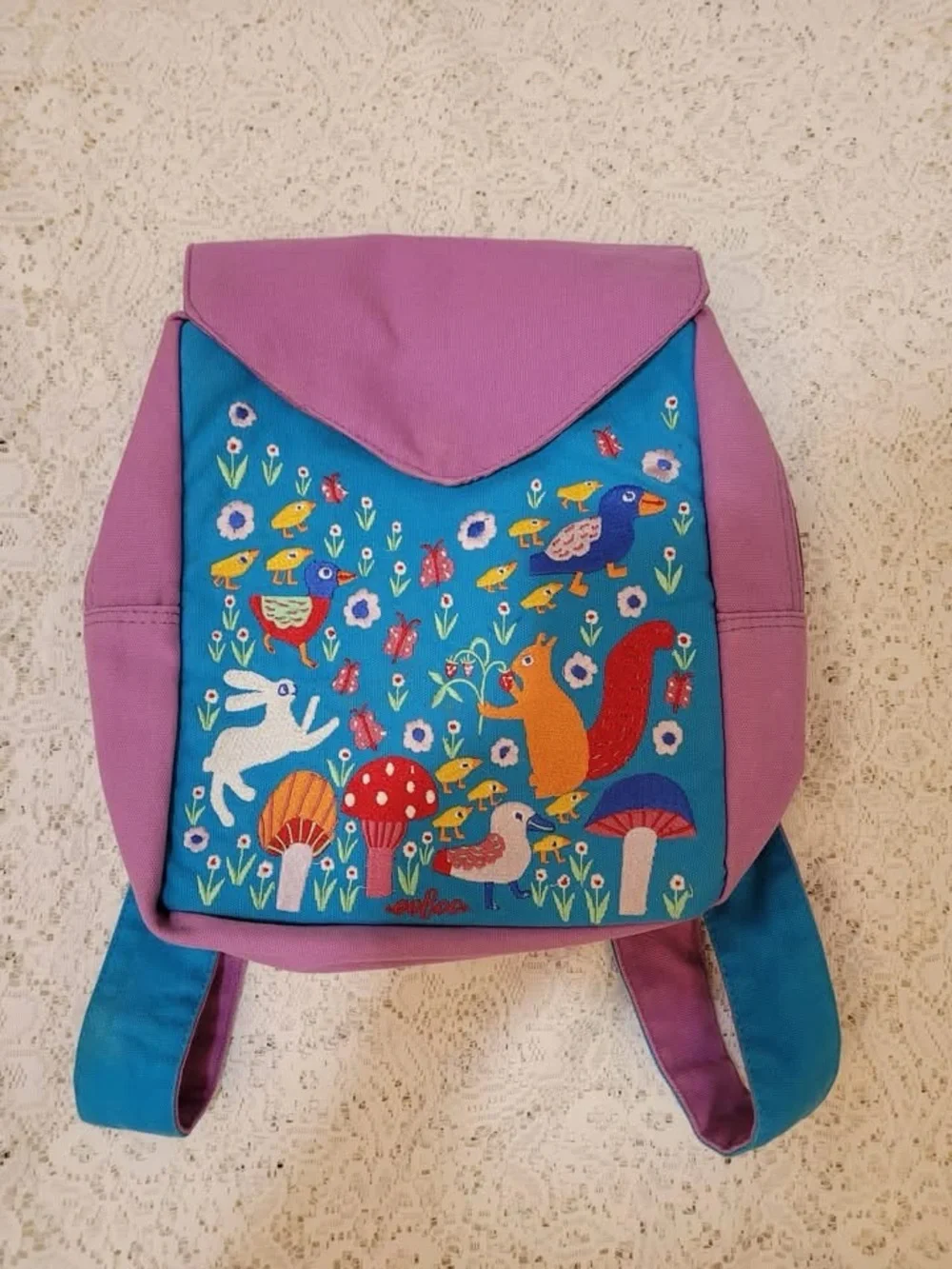 eeBoo Embroiderd Backpack For Little Girls